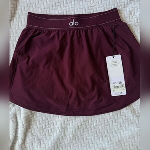 ALO Yoga  Burgundy Match Point Skirt